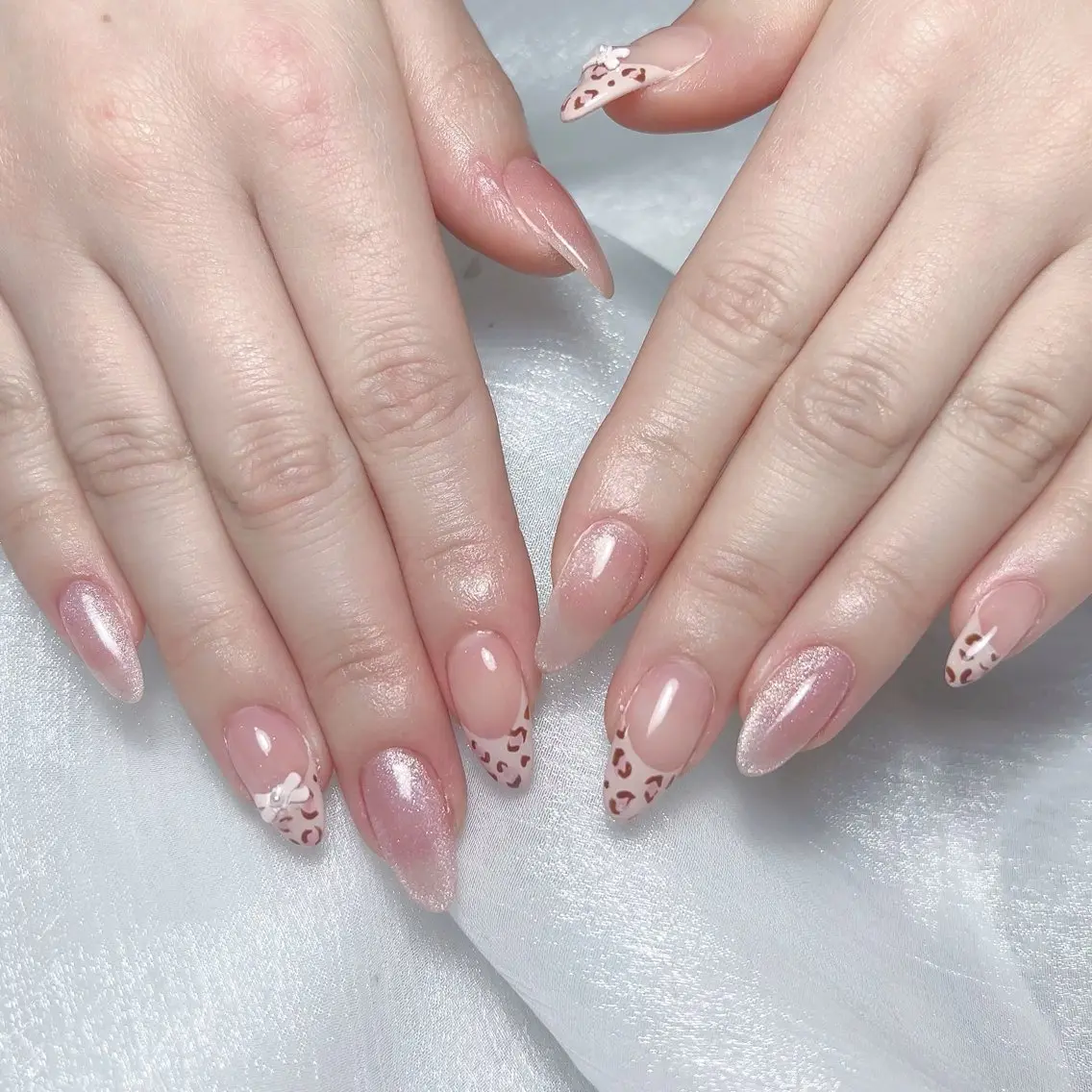 メンズ ネイル メンズ韓国風 アートネイル オーロラネイル ガーリー キラキラネイル ハンドネイル Nail salon 木にいるのネイルデザイン