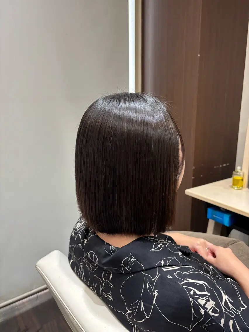 ショート ボブ 縮毛矯正 カット 縮毛矯正 【成増】縮毛矯正/ ボブ/野苅家のヘアスタイル