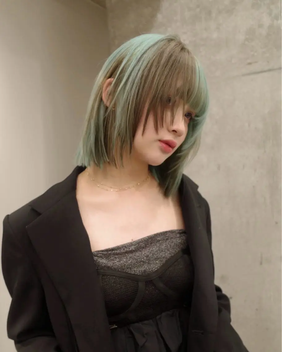 ショート カラー ヘアアレンジ ボブ 栄💗レイヤーカット |パーマ|haruのヘアスタイル
