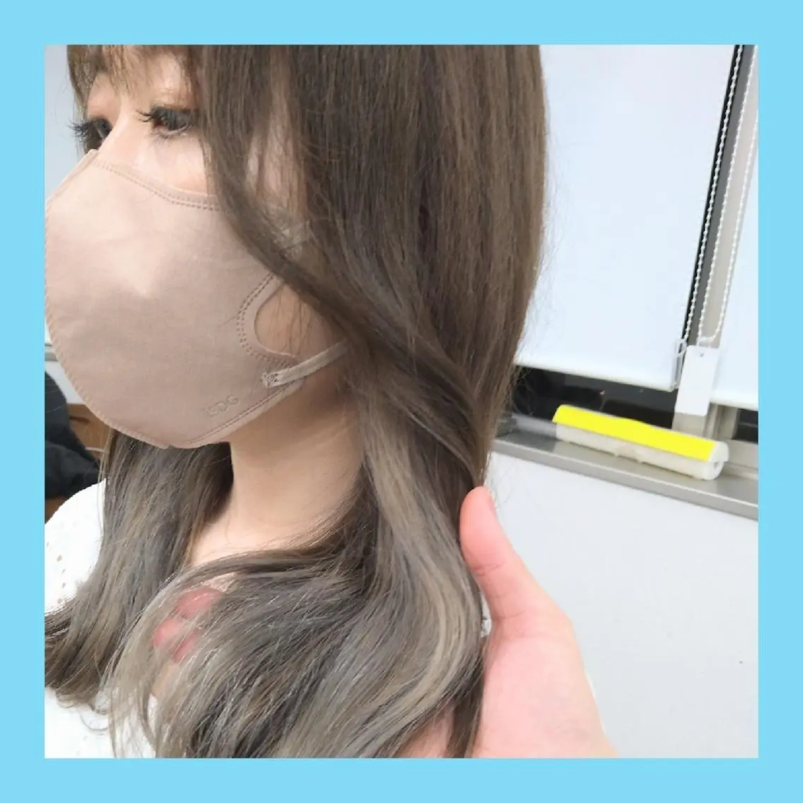 🌈高発色&透明感抜群🌈イヤリングカラー（インナーブリーチ1回と全頭カラー込）+トリートメント（ボブ　韓国ヘア）の写真
