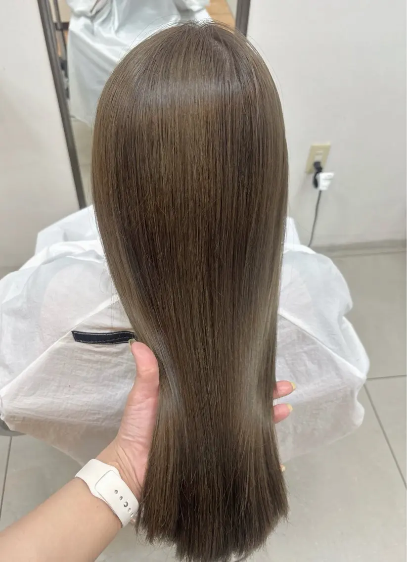 ミディアム カラー 透明感カラー オリーブカラー カット ヘアカラー 頭皮×髪質改善 透明感カラー💎中村のヘアスタイル