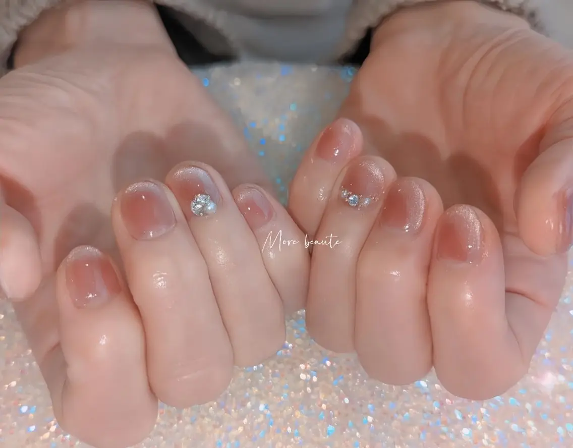 ネイル アートネイル ジェルネイル ハート 韓国ネイル マグネットネイル ハンドネイル I LOVE ME NAIL.。.:*♡のネイルデザイン