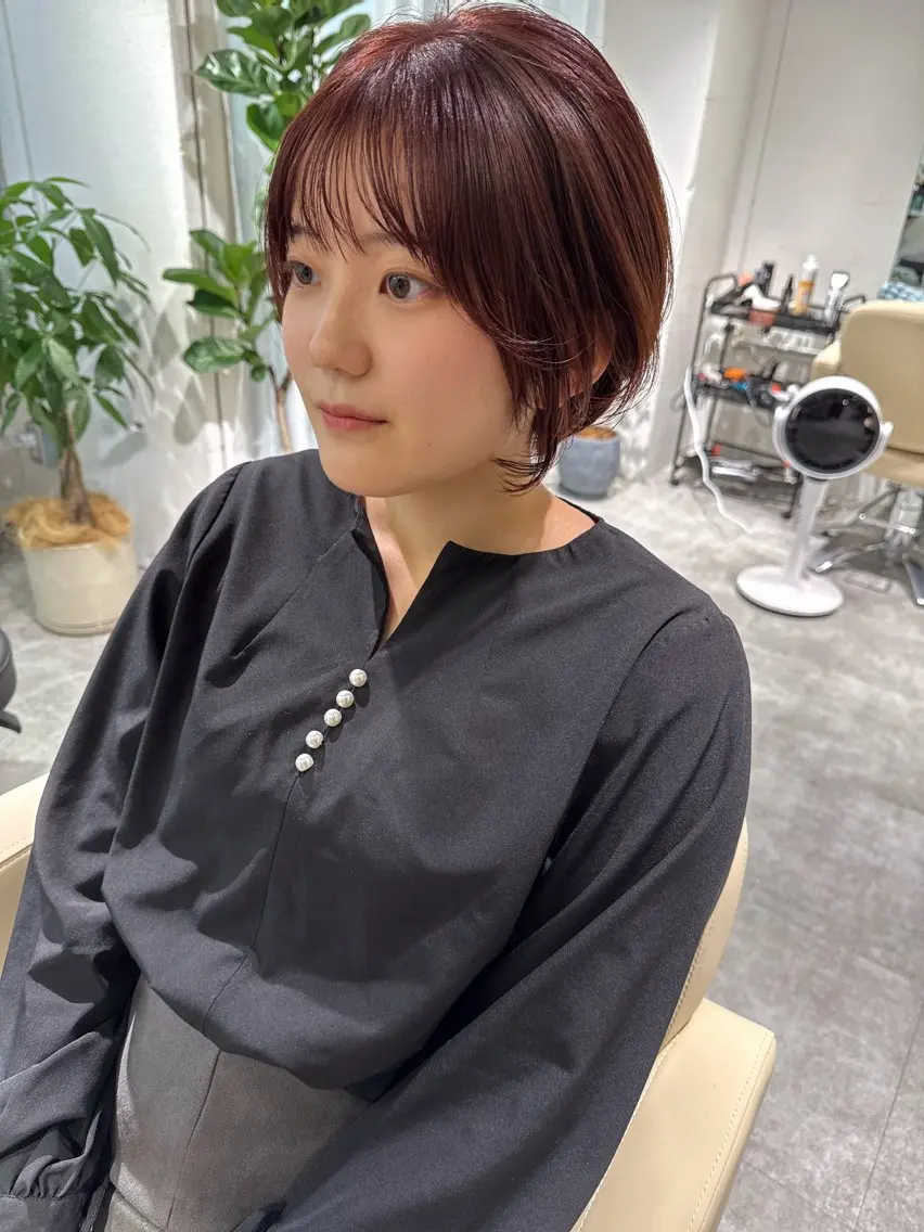ショート カラー ショートボブ ボブ ショートヘア カット ヘアカラー トリートメント 夜23時まで予約🉑 reverieあきらのヘアスタイル