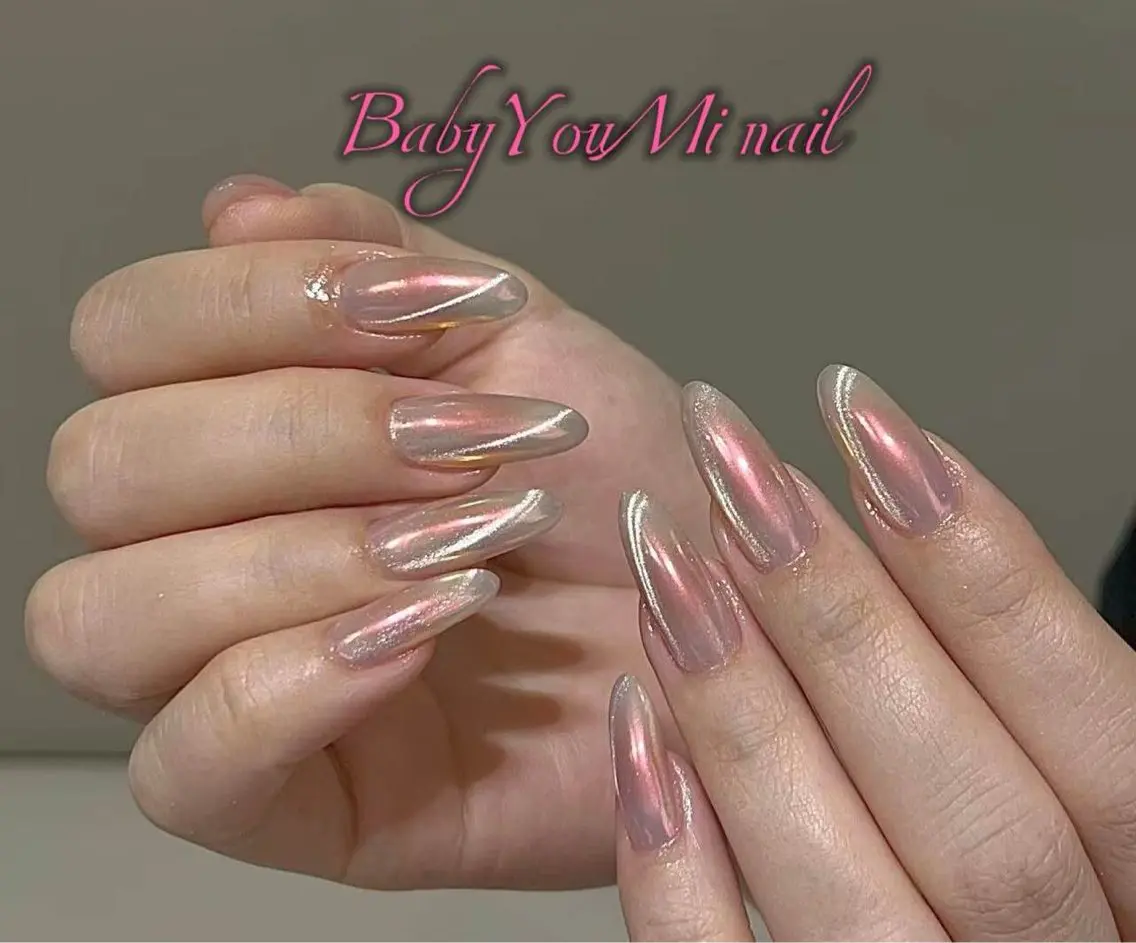 ネイル オーロラネイル チークネイル 成人式 フットネイル フレンチネイル ハンドネイル BabyYouMi nailのネイルデザイン