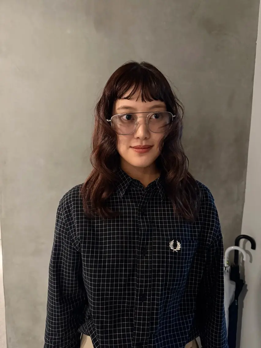 セミロング セミロングパーマ 中野 こころのヘアスタイル