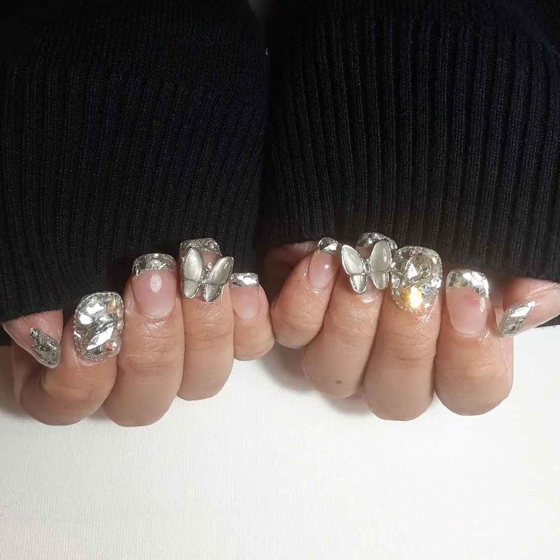 ネイル フレンチネイル ガラスフレンチ owlnail /持込みデザイン専門のネイルデザイン