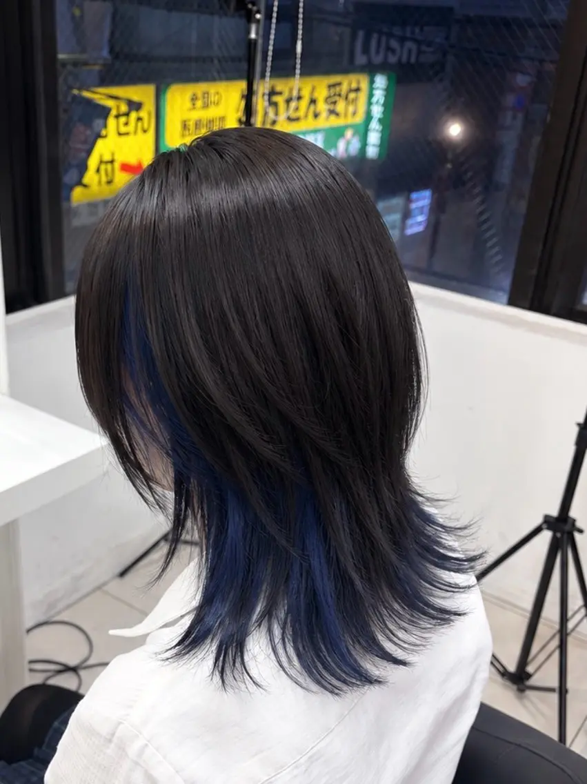ミディアム カラー ヘアカラー 【盛れウルフ/ レイヤー】🖤ゆまののヘアスタイル