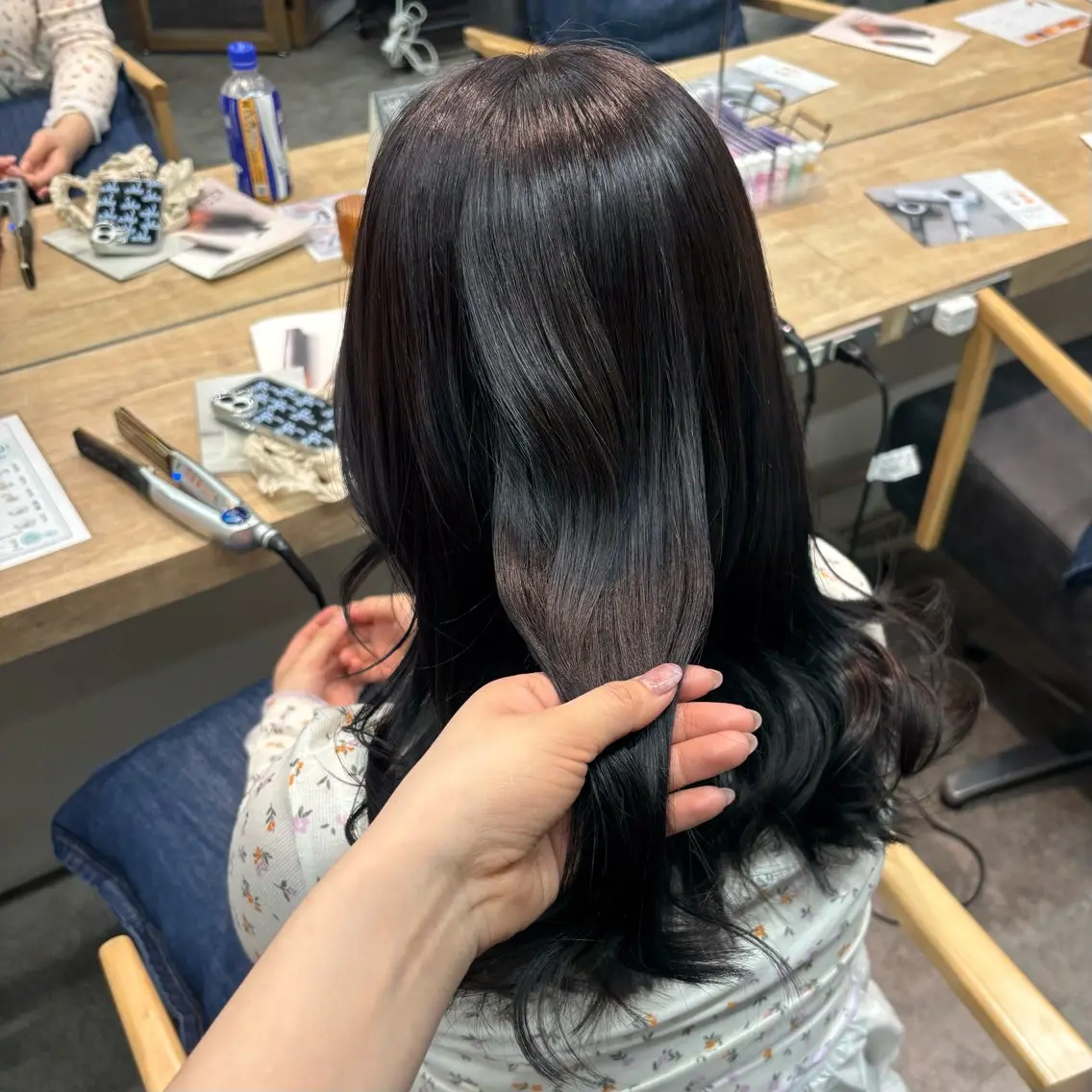 カラー ラベンダーカラー 銀座：似合わせカラー オリーブ🫒アレンジのヘアスタイル