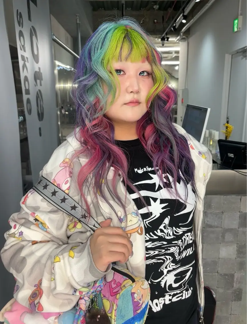 ロング カラー ヘアカラー デザインカラー /rioのヘアスタイル