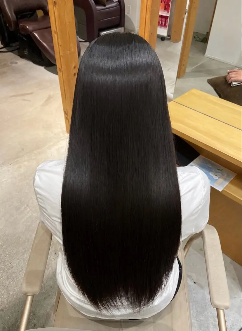 ロング 縮毛矯正 縮毛矯正 ブリーチモデル募集中 服部心咲のヘアスタイル