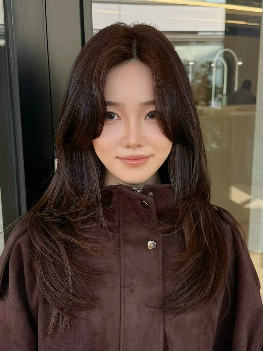 ロング 韓国風ヘア 韓国レイヤー🪽 無重力パーマナツキのヘアスタイル