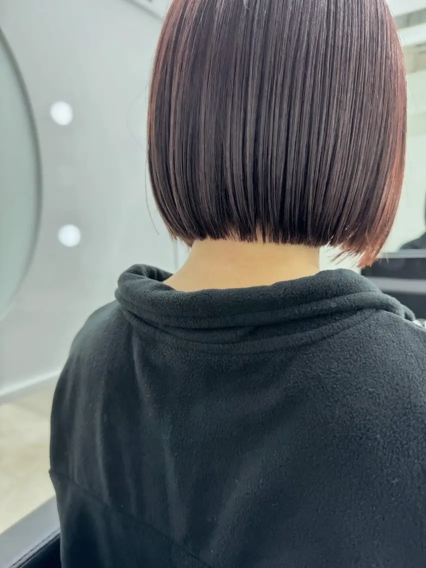 ショート 切りっぱなしボブ ショートボブ 丸みショート アッシュ ボブ 宮腰一磨 ・ショート・ボブ🌿のヘアスタイル