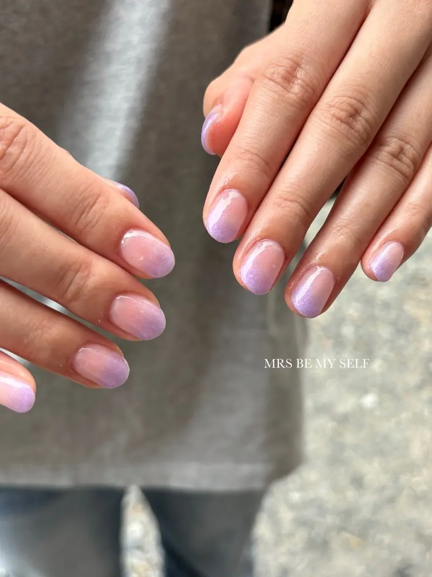 ネイル ラメ(グリッター) ラメグラデーション パープル MRS/ miyu🎀のネイルデザイン