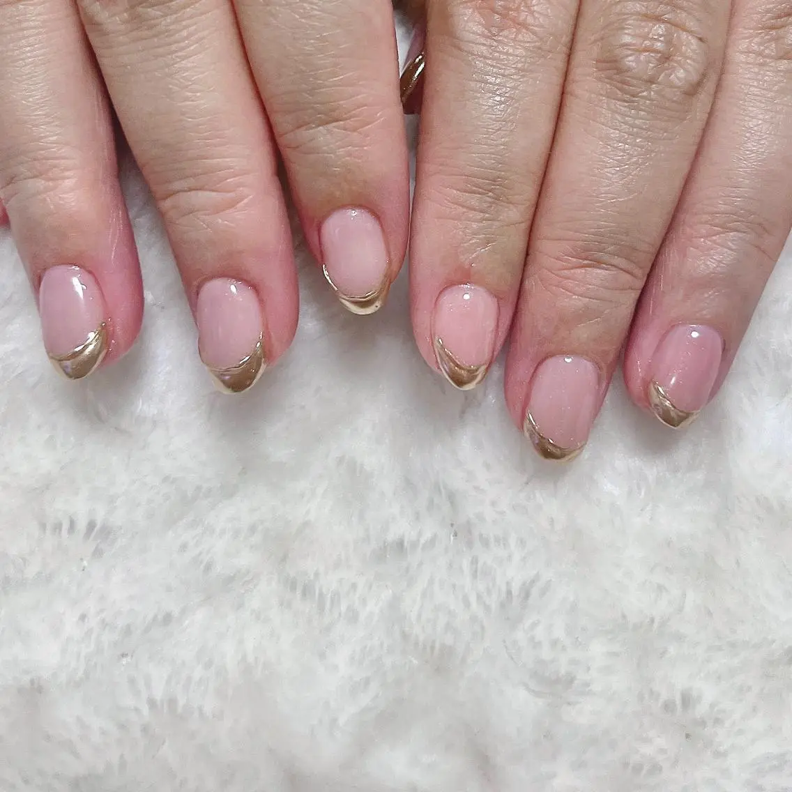 ネイル フレンチネイル ミラーネイル etoile filanteのネイルデザイン