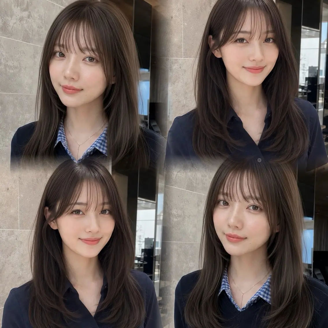 ロング 韓国風ヘア レイヤーカット ワンホンレイヤー 原宿/ハイライト バレイヤージュ/大智のヘアスタイル