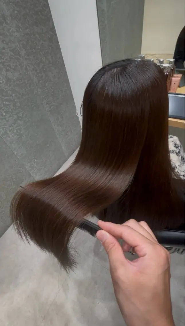 セミロング 髪質改善 トリートメント トリートメント 髪質改善ヘアケア 艶髪特化/上田のヘアスタイル