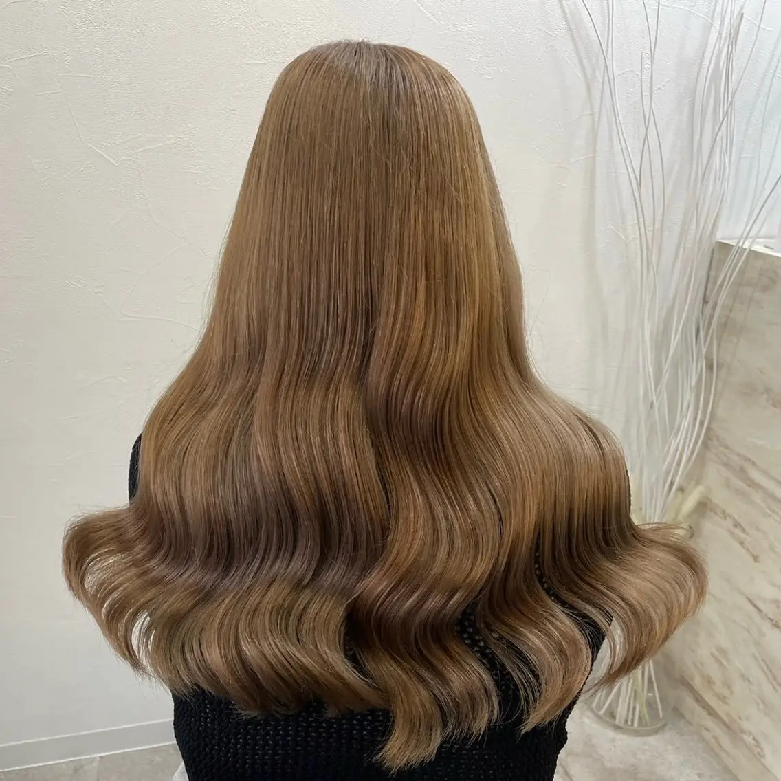 ロング カラー ベージュカラー ブリーチ ヘアカラー トリートメント 🦋Yui🦋透明感 /ベージュ/Wカラーのヘアスタイル