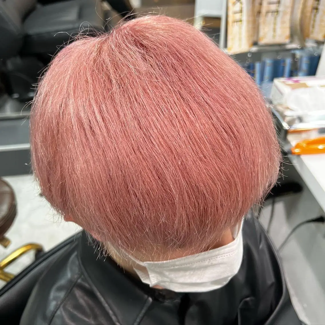 ショート カラー メンズ 韓国🤍ワンホンヘア みかん🇨🇳のヘアスタイル