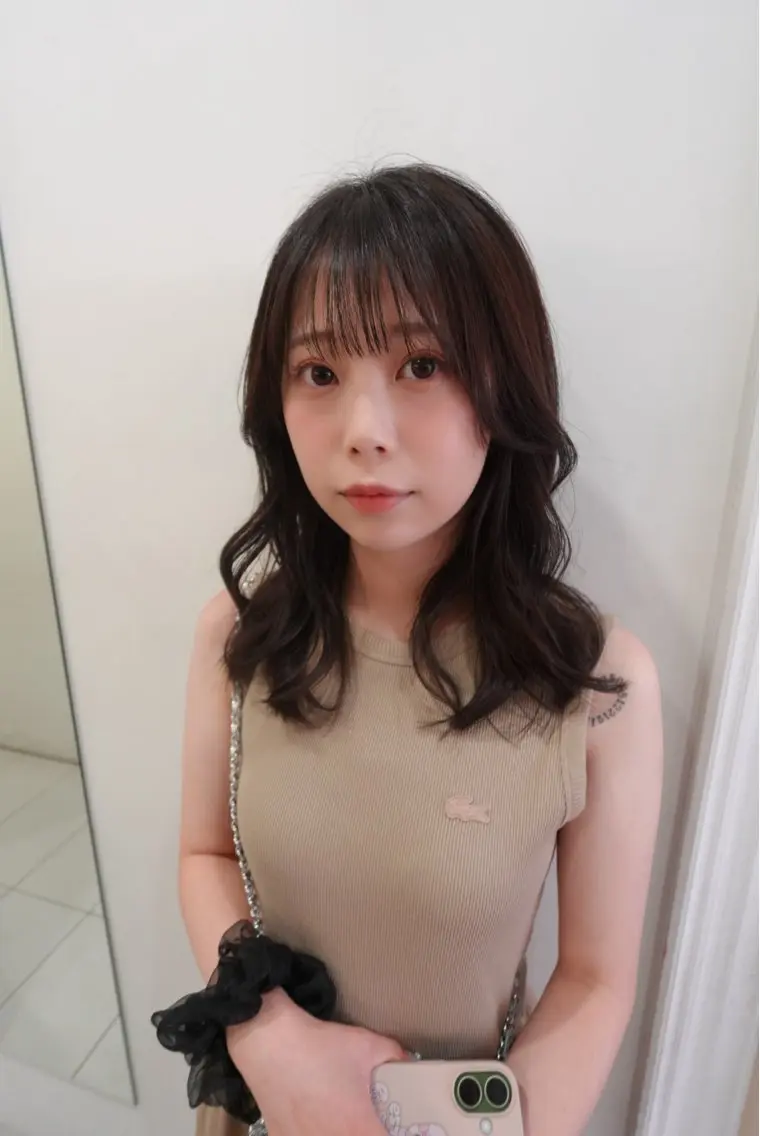 セミロング 顔タイプ診断 【骨格診断】佃 知南のヘアスタイル