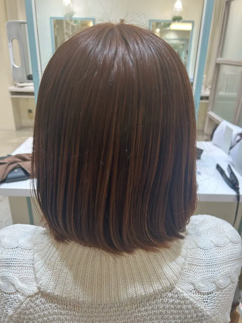 カラー ベージュカラー オレンジ オレンジベージュ 石灘 夢都美のヘアスタイル