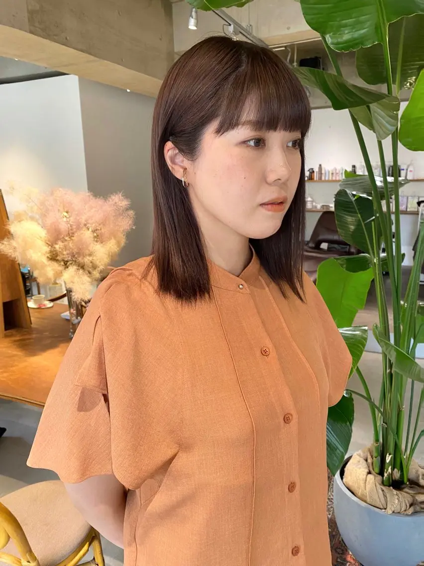 ミディアム カラー ボブ 聖 来のヘアスタイル