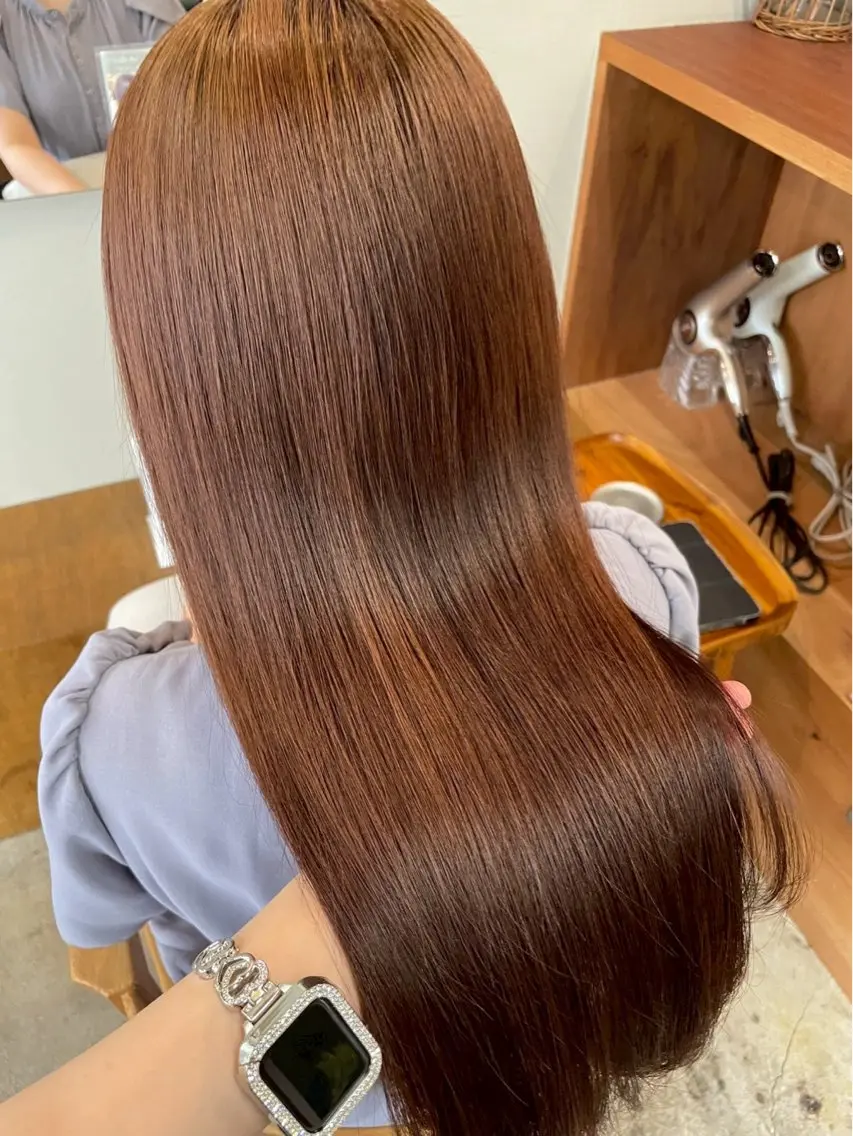カラー Asumi/透明感 暖色カラーのヘアスタイル