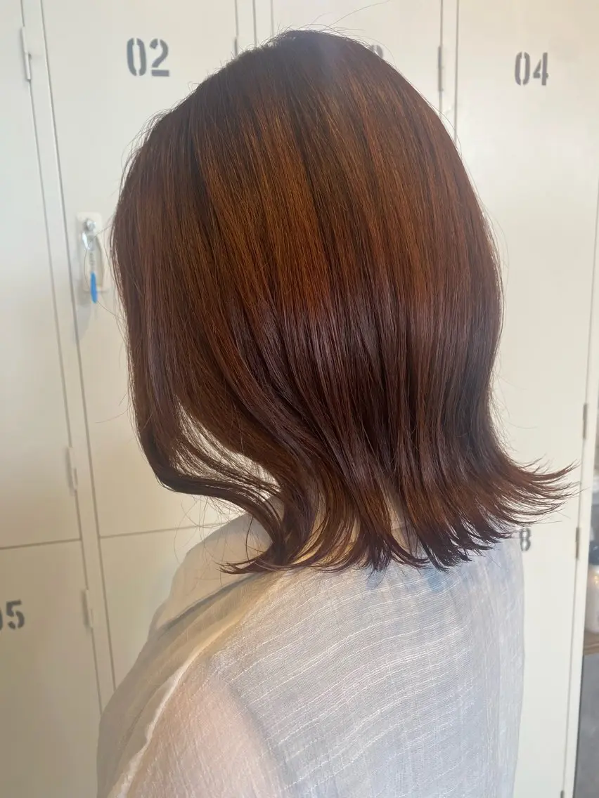 カラー ブラウンカラー ピンクカラー 岡 舞唯のヘアスタイル