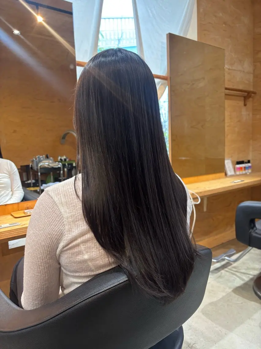 ロング 縮毛矯正 壁谷  加保理のヘアスタイル