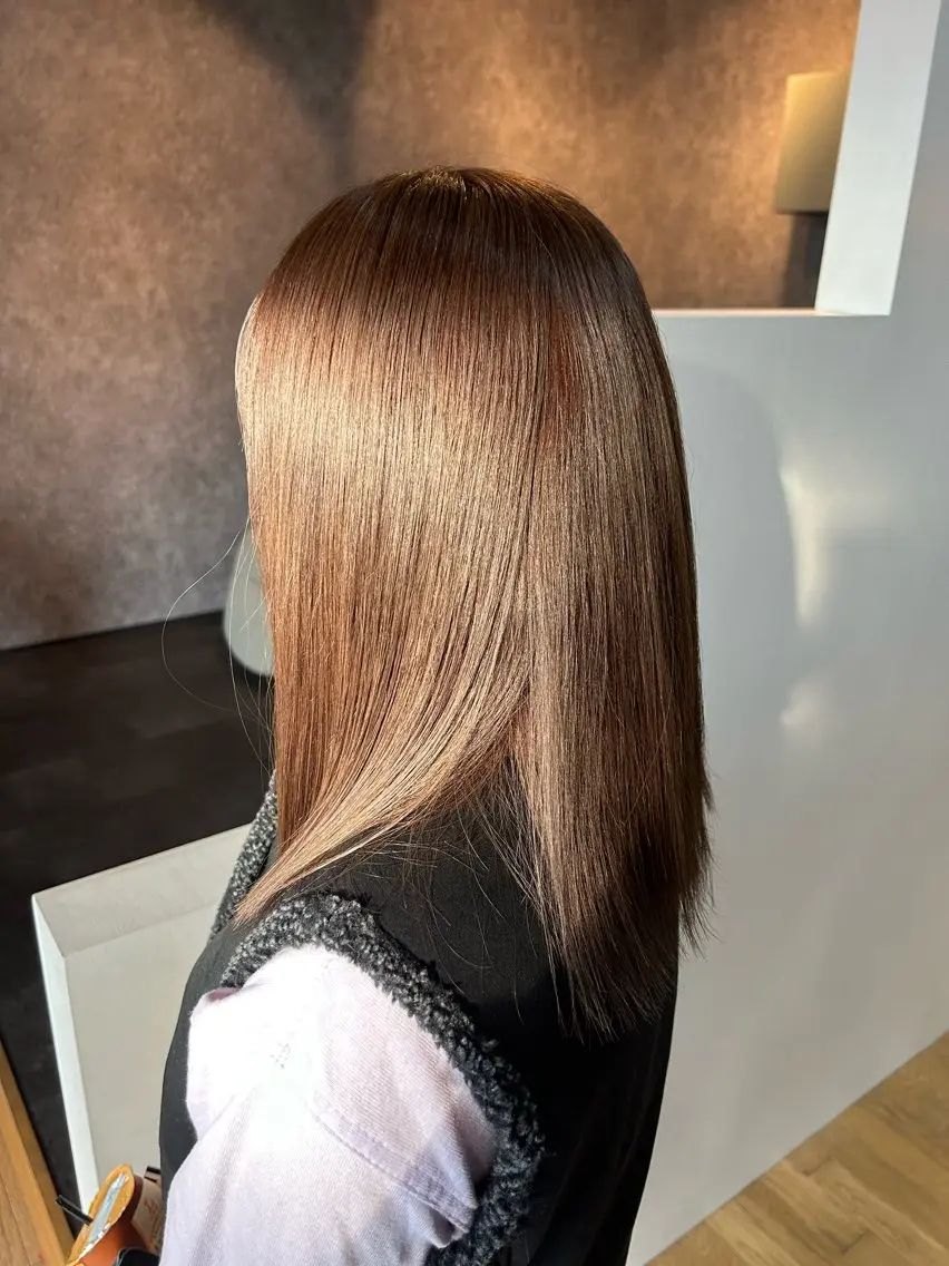 セミロング 髪質改善 ヘアカラー トリートメント レディース特化/ 前橋/よしかわあんみのヘアスタイル