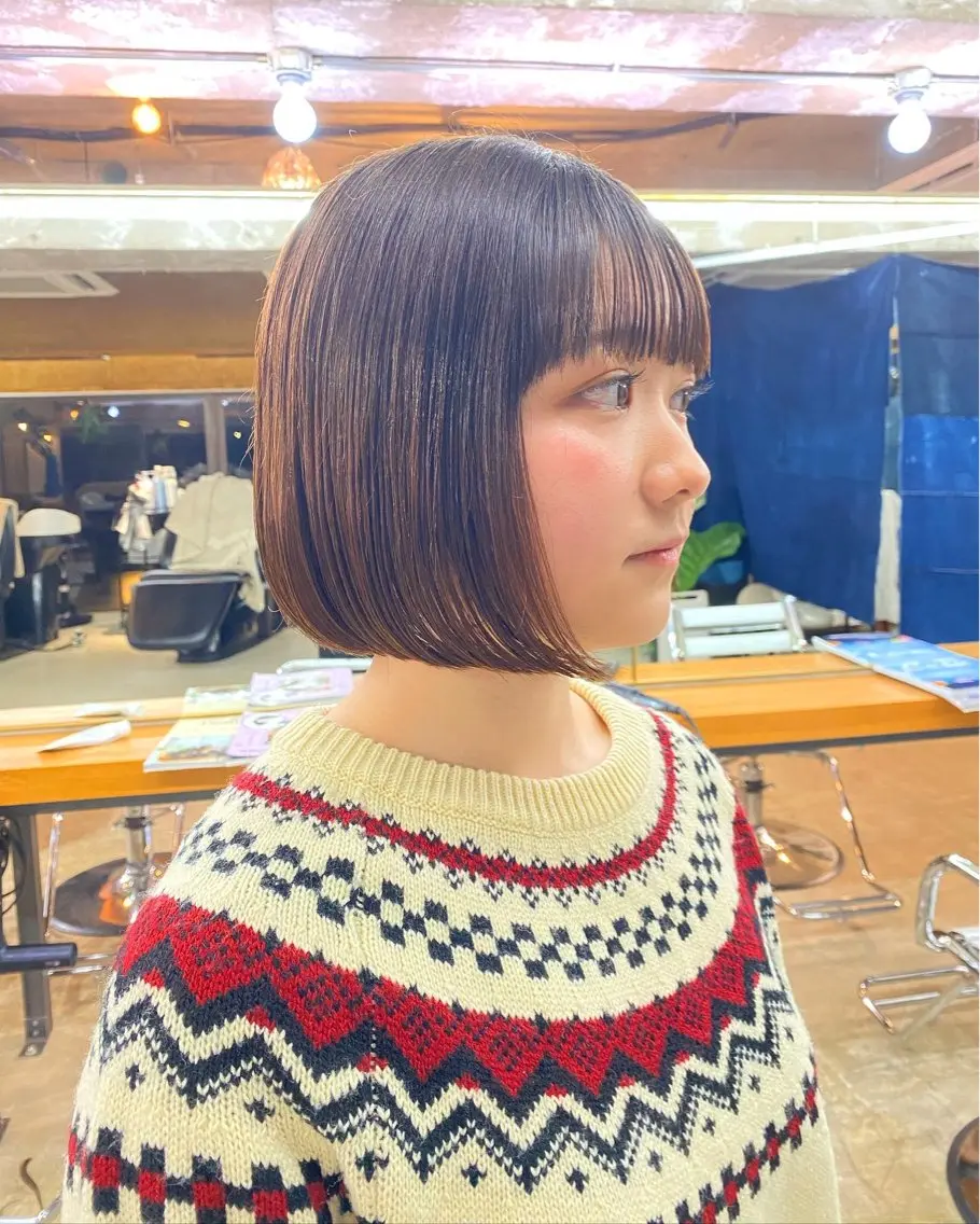 ショート カラー カット 竹内 柚子のヘアスタイル