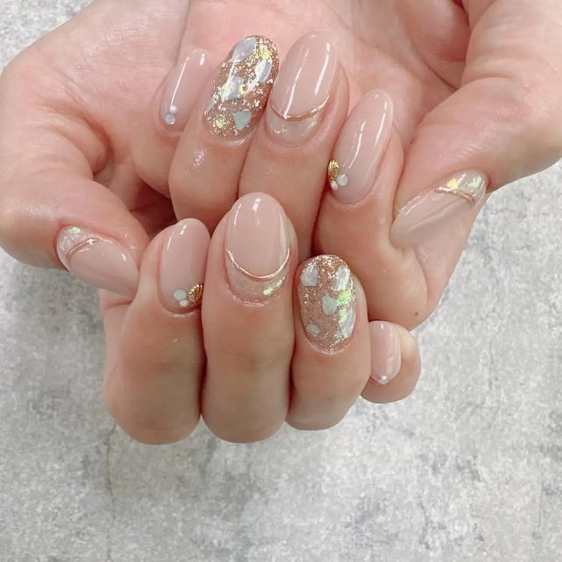 ネイル フットネイル フレンチネイル ジェルネイル ガラスフレンチ グラデーション ハンドネイル ハンドケア FASTNAIL PLUS 新宿店のネイルデザイン