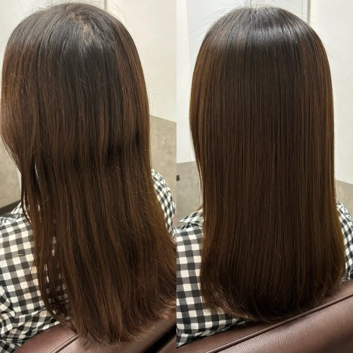 セミロング 伸ばしかけ 酸性ストレート 渡部 喜子のヘアスタイル