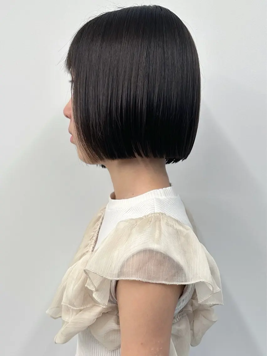 ショート カット ヘッドスパ ボブ/ゆるふわ ボブパーマ/とういのヘアスタイル