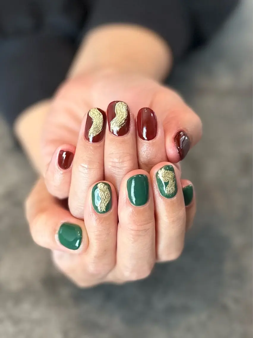 ネイル フラワーネイル 大理石ネイル(マーブル) ニュアンスネイル シンプルネイル nail salon amanoのネイルデザイン