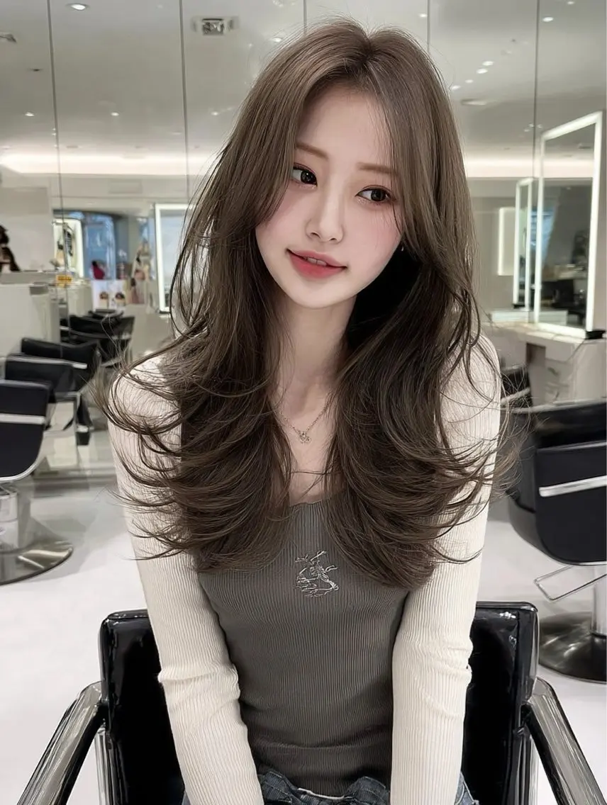 セミロング 韓国風ヘア🧚‍♂️ マツパ🧼はるのヘアスタイル