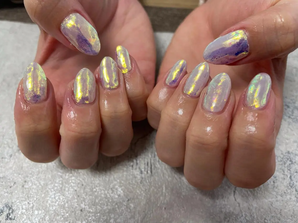 ネイル ミラーネイル ハンドネイル mogunail &blowのネイルデザイン
