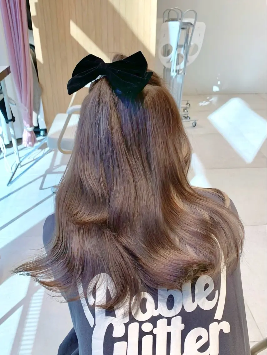 ロング カラー カット ヘアカラー トリートメント ヘッドスパ ヘアセット 韓国ヘア/レイヤー/ 顔まわり/りょーとのヘアスタイル
