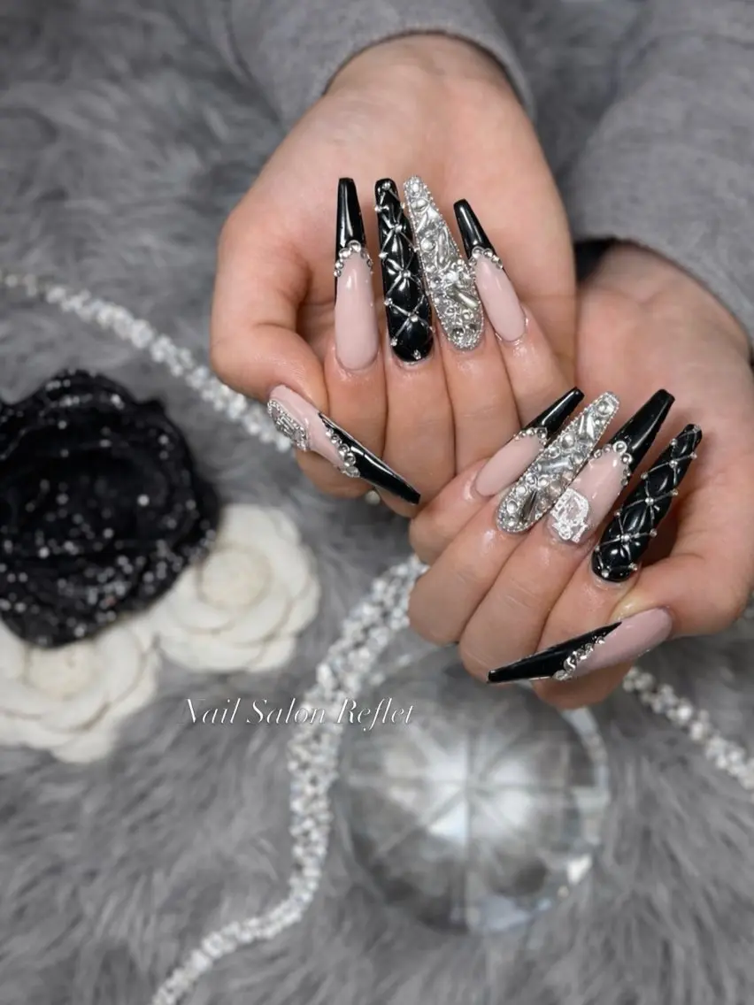 ネイル ロングネイル ハンドネイル nailsalon Refletのネイルデザイン