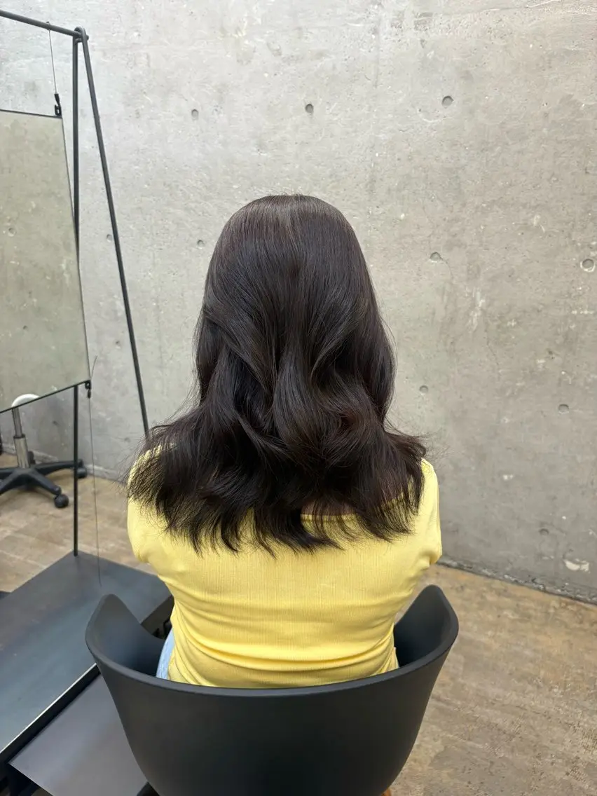 ミディアム ヘアカラー トリートメント 透明感カラー/赤み消 しカラー/もものヘアスタイル