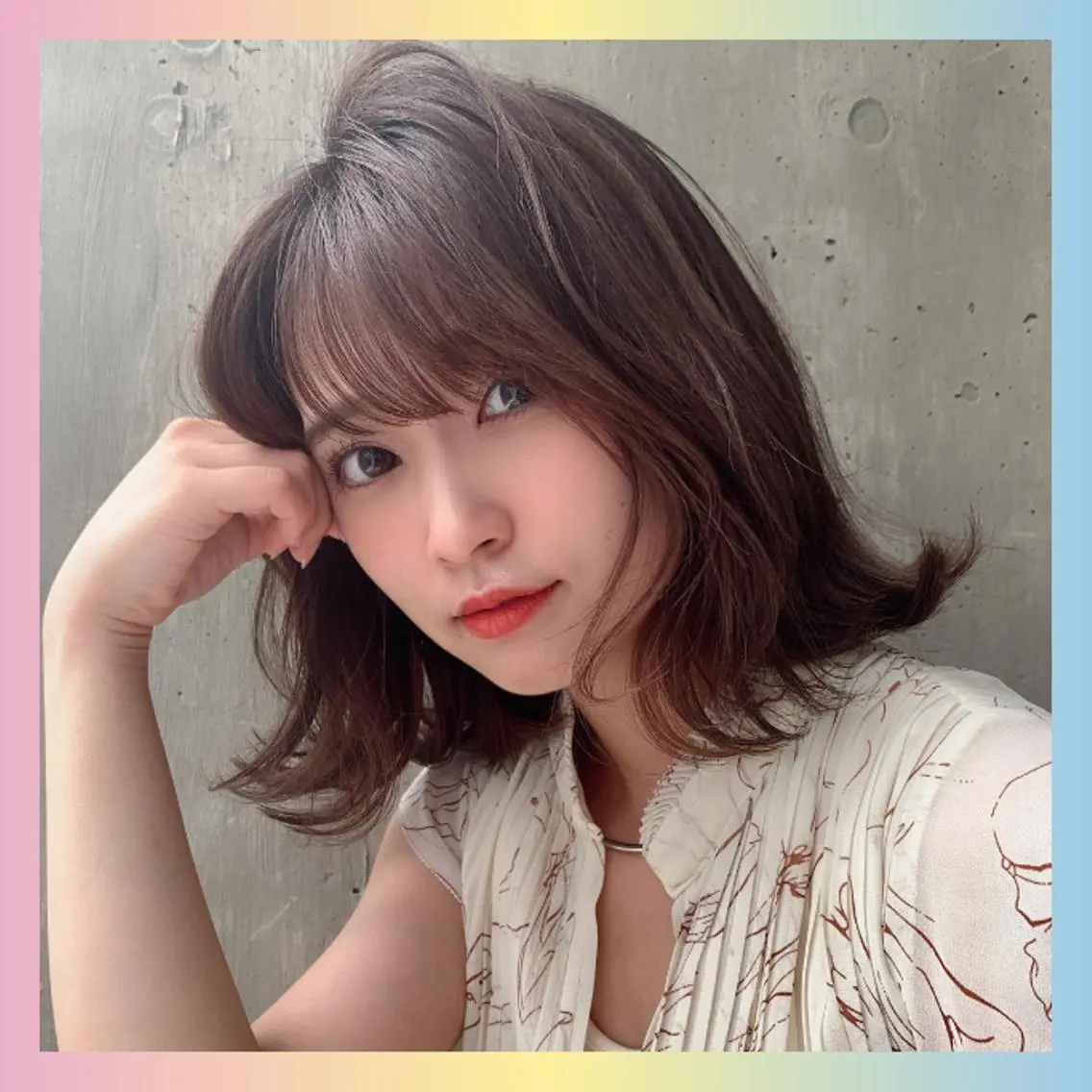 ミディアム カラー パーマ ヘアアレンジ ネイル マツエク・マツパ 髪質改善 の達人/杉原碧仁のヘアスタイル