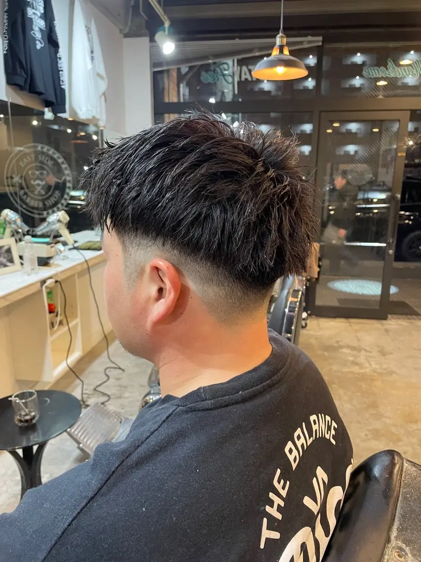 ショート パーマ メンズ メンズパーマ カット パーマ 阿部 慈導のヘアスタイル