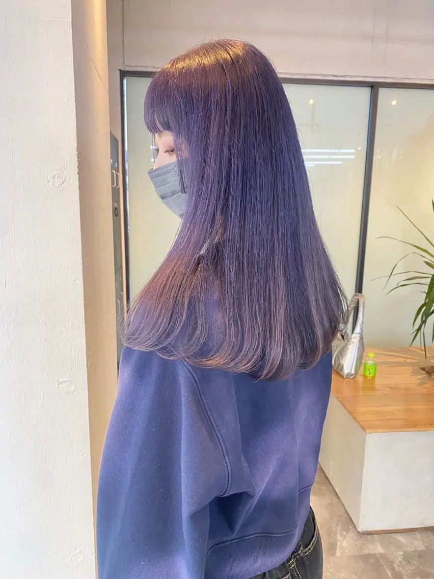 セミロング カラー ヘアカラー 韓国ヘア特化 💟 ララア 💟のヘアスタイル