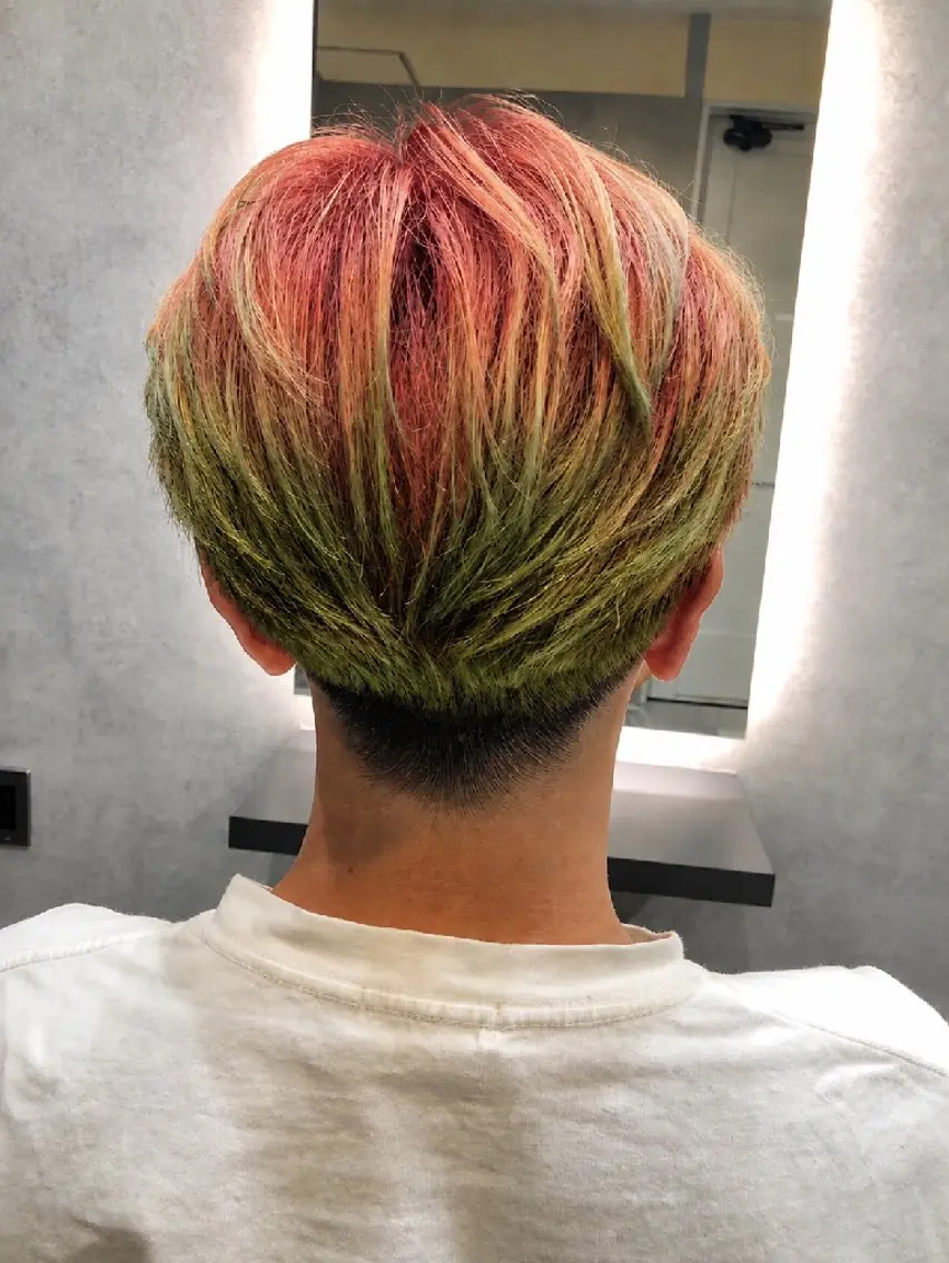 メンズカット+ダブルカラーの写真