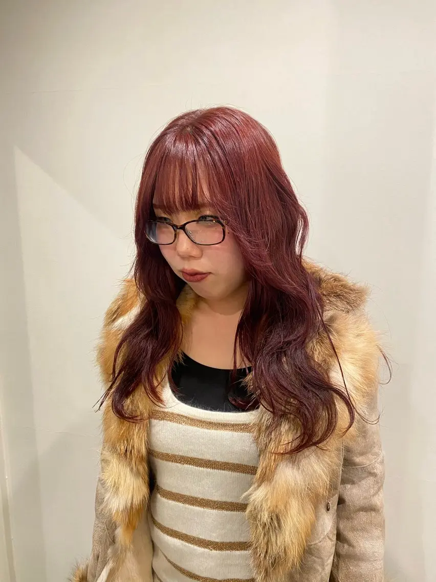 ミディアム レイヤーカット カット ヘアカラー トリートメント 🍑 モモカ🍑のヘアスタイル