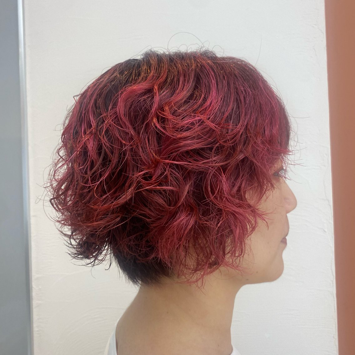 ショート カラー パーマ 境 はるきのヘアスタイル