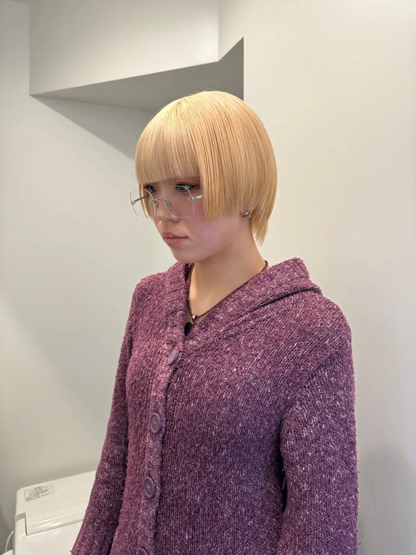 ショート カラー ボブ/レイヤーカット 縮毛矯正/コウキ新宿のヘアスタイル
