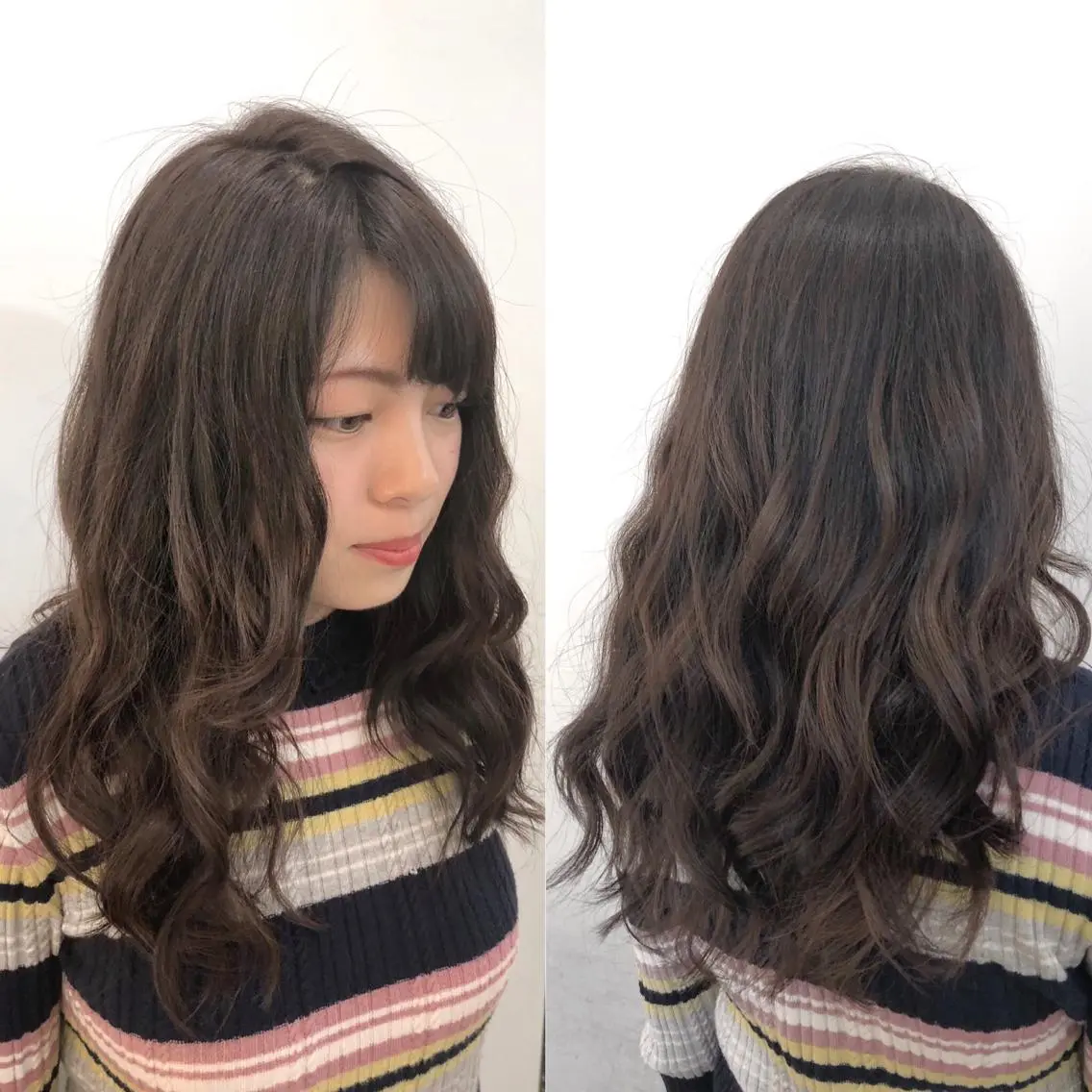 ロング カラー ヘアアレンジ アッシュ アッシュブラウン ブラウンカラー 高橋胡桃🪽 ディレクターのヘアスタイル