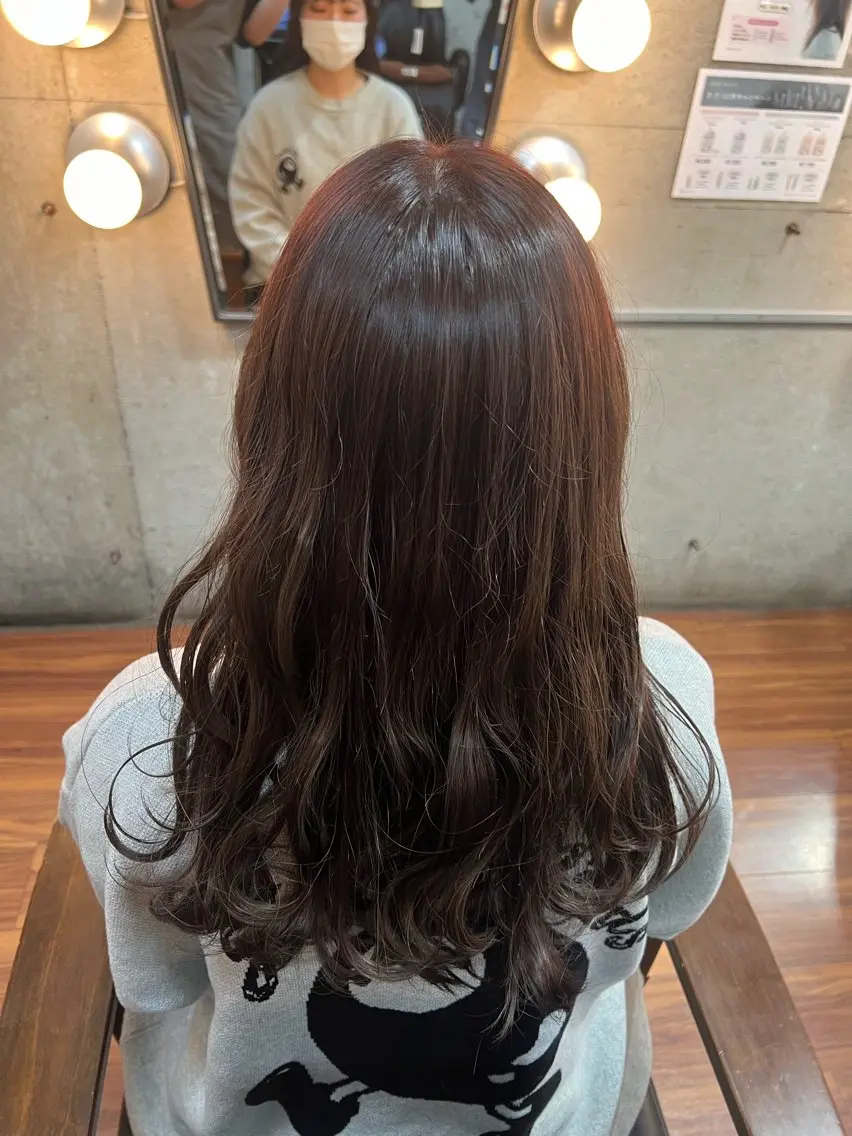 セミロング カラー ブラウンカラー ショコラブラウン M.Fe's はるな 🖤メンズカット募集のヘアスタイル