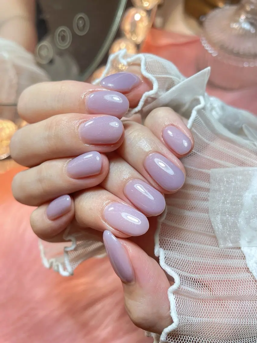 ネイル 24時まで❤︎韓国、 ワンホンネイルのネイルデザイン