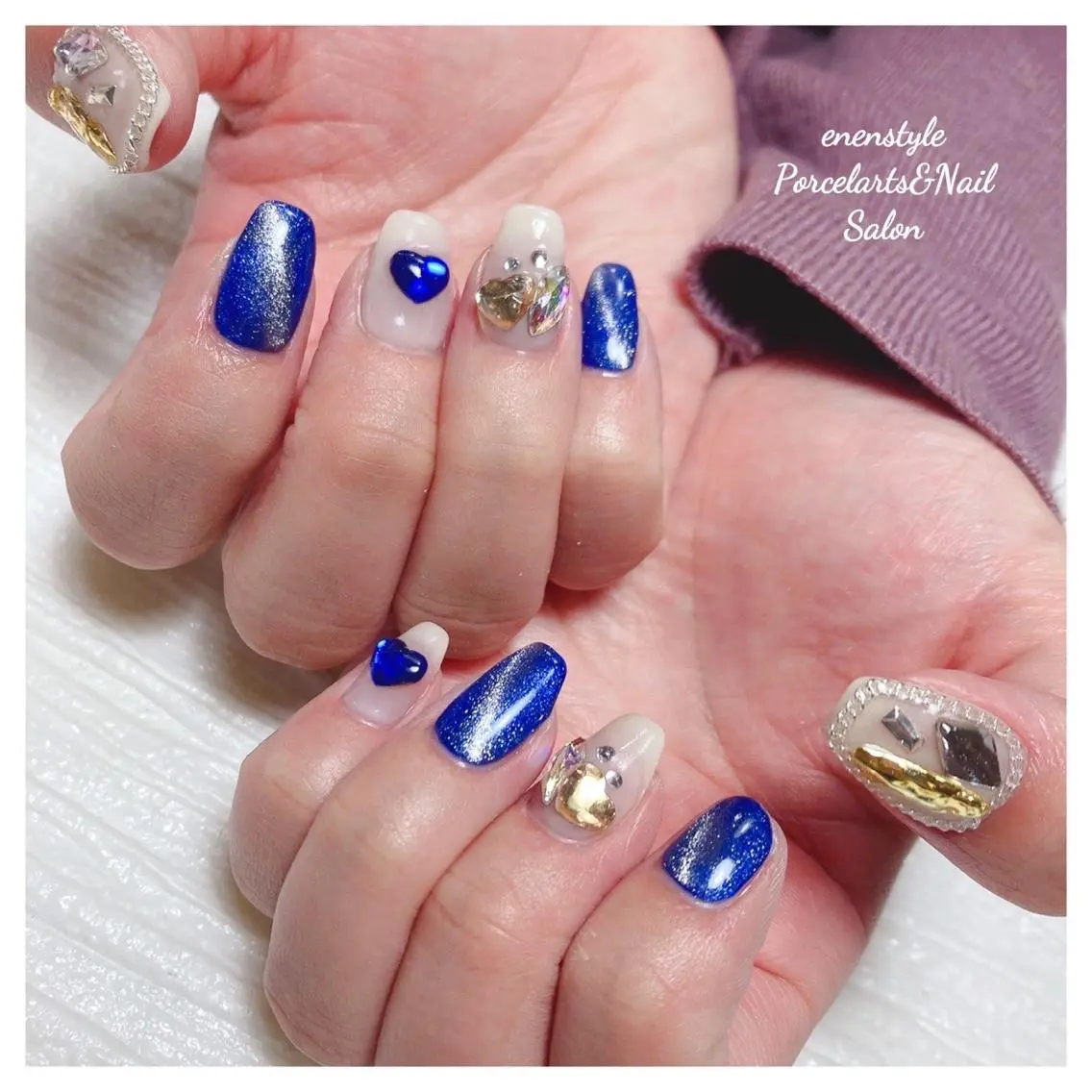ミディアム ネイル 🐾enen style 🐾のネイルデザイン